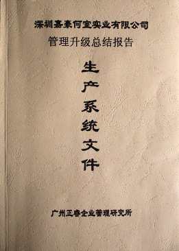 深圳市嘉豪何室實業(yè)有限公司管理升級總結報告